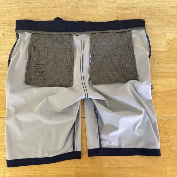 Greyson Montauk Performance Golf Shorts Stretch Breathable Lux Mens 32 Blue 10" - Picture 7 of 12